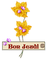 Gif animé Bon jeudi fleurs abeilles
